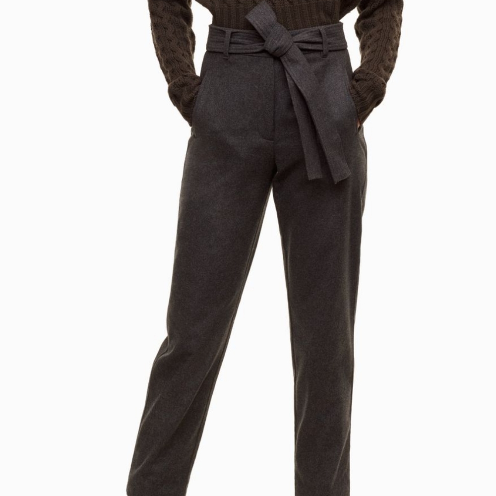 Aritzia Wilfred Grey Wool Jallade Pants